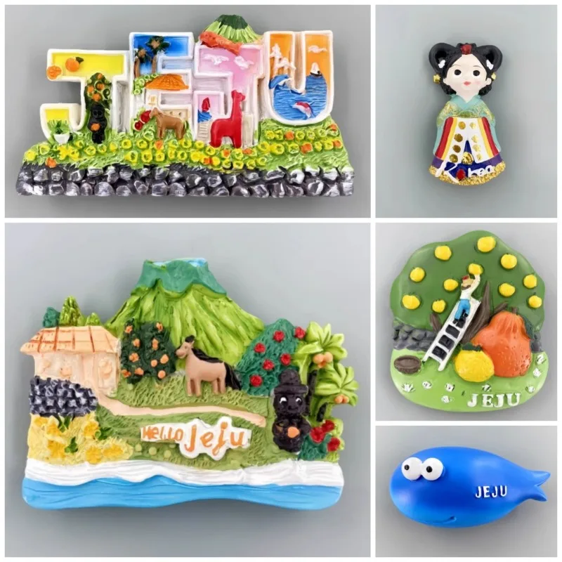 Adesivi per frigorifero coreani Jeju Souvenir di viaggio Seoul Magneti per frigorifero mandarino di carne arrosto coreana Decorazioni per la casa Regali di nozze