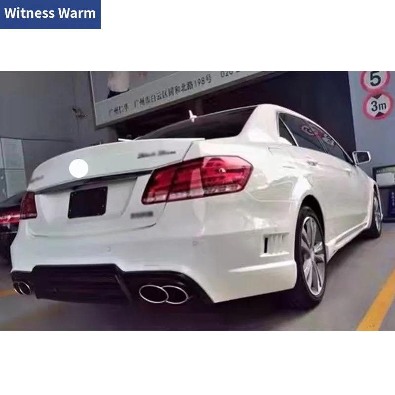 PP Unpainted Car Body Kit Front Rear Bumper Side Skirts Rear Spoiler For Benz W212 E200 E260 E300 Refit 2014-2015