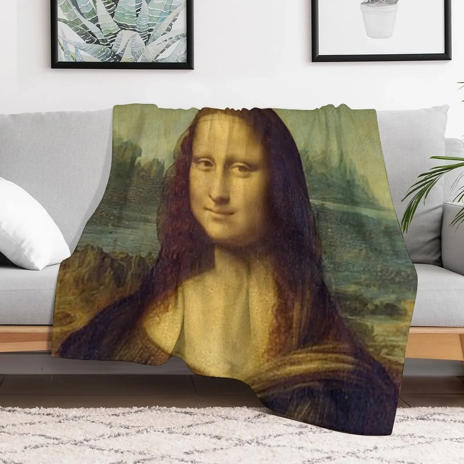 MONA LISA - LEONARDO DA VINCI Throw Blanket Warm Cozy Throw Blanket for Living Room Couch