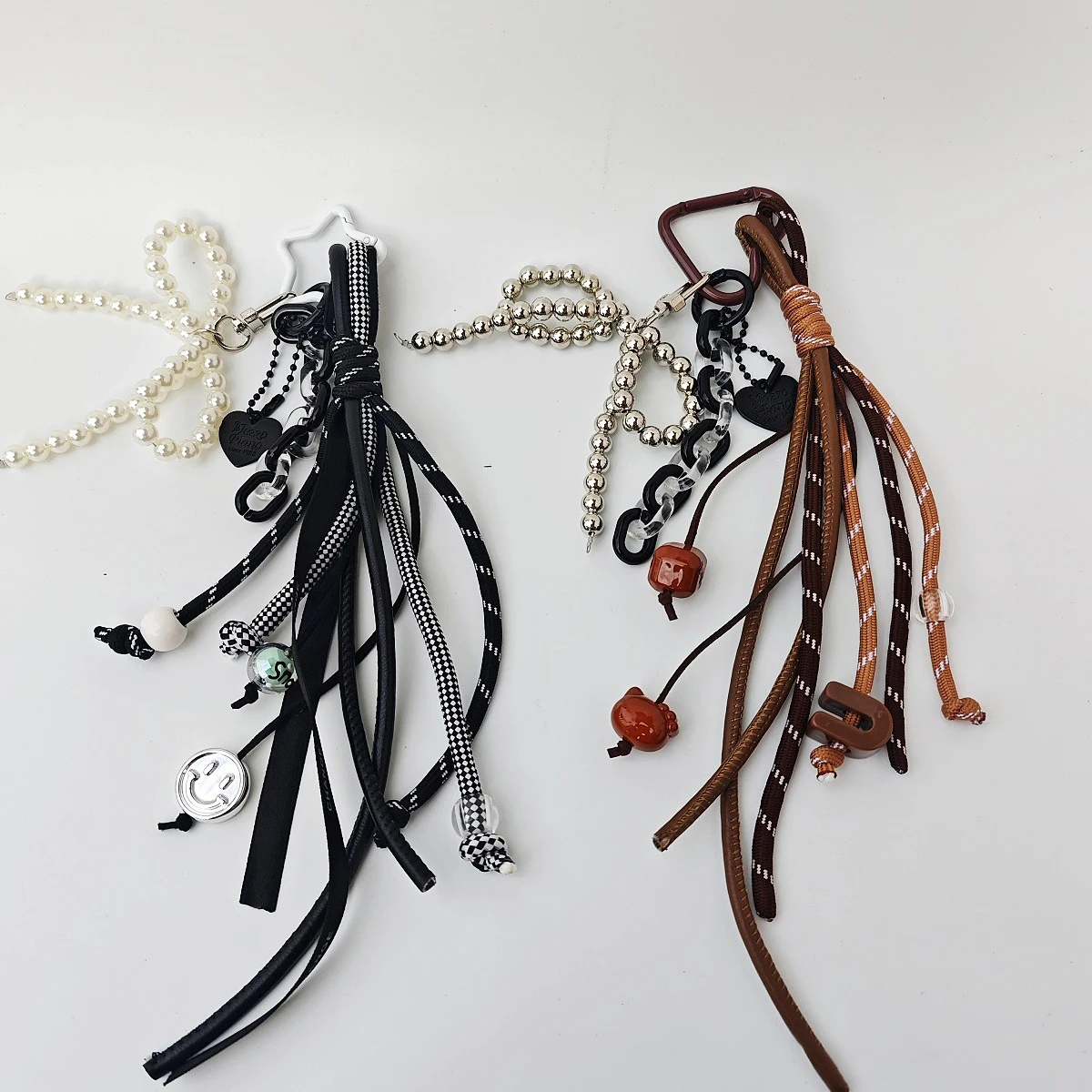 Ciondolo per borsa Piccola perla Papillon Ciondolo per borsa Decorazione Ciondolo Decorazione per ragazze Ciondolo semplice alla moda carino