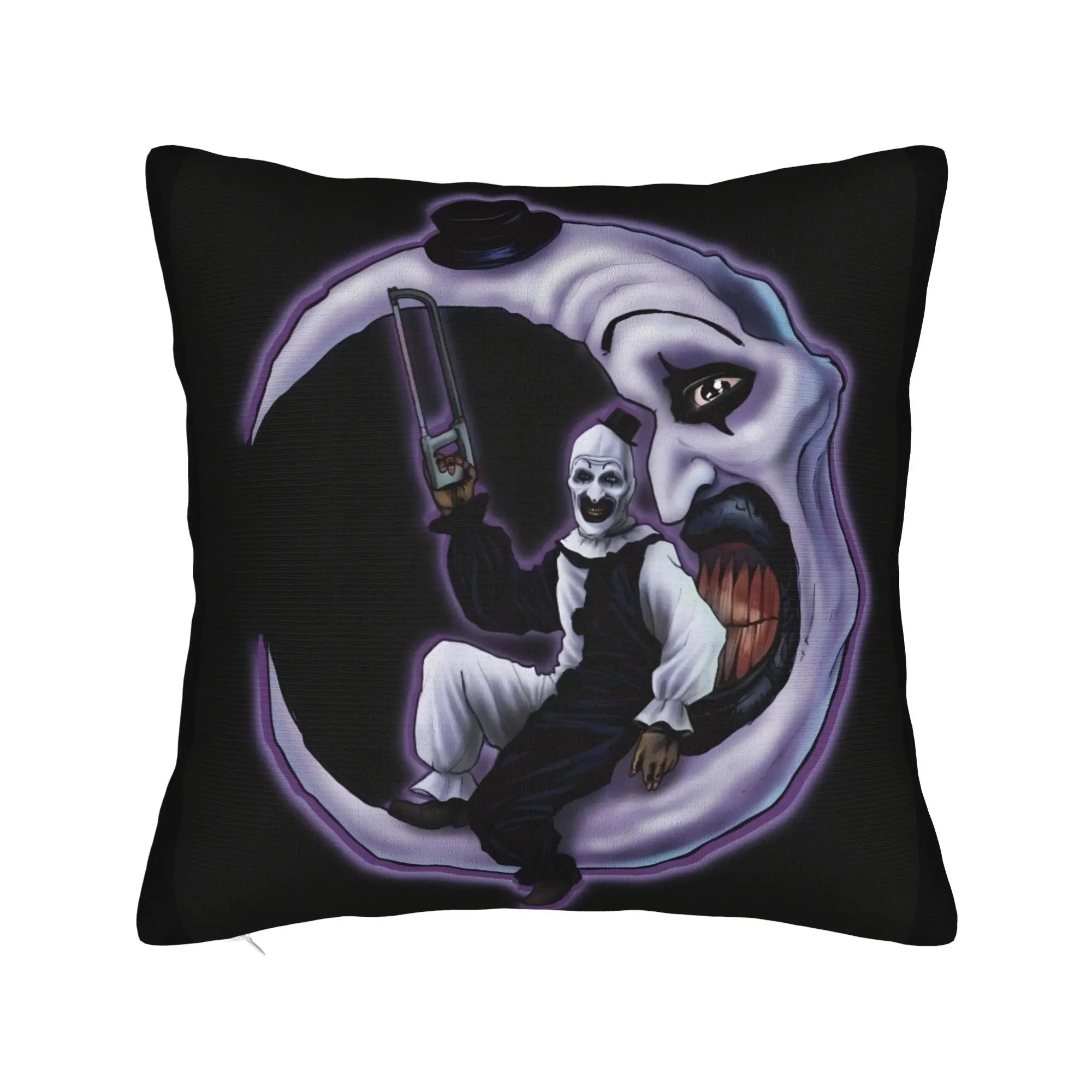 Terrifier Movie Pillow Case  Square Pillow Cover For Sofa Couch Bed Living Room Funny Cushion Cover