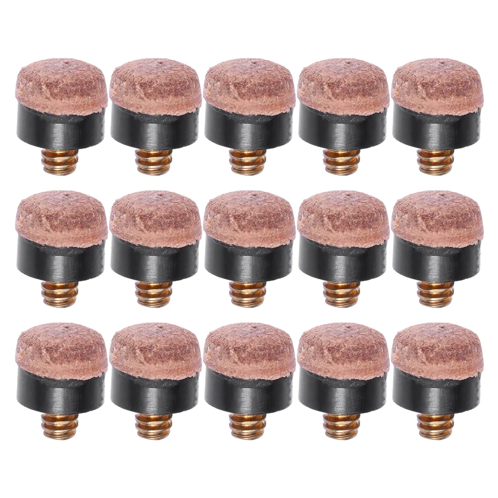 

40pcs Pool Cue Screw on Tips Billiard Cues Replacement Hard Tips Metal Parts Easy Install Snooker Accessories