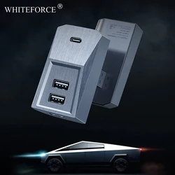 Dla modelu Tesla 3 Highland 2024 schowek na rękawiczki stacja dokująca Model Y 2021-2023 dane USB HUB Adapter transferowy Cyber limitowana edycja