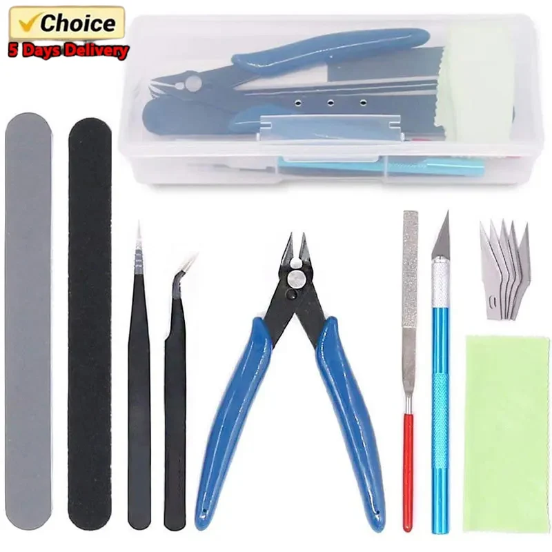 9 Piece/Set Modeling Tool Kit Professional Hobby Building Tool Kit Modeling DIY Toys Car Models Construction Tool Kit