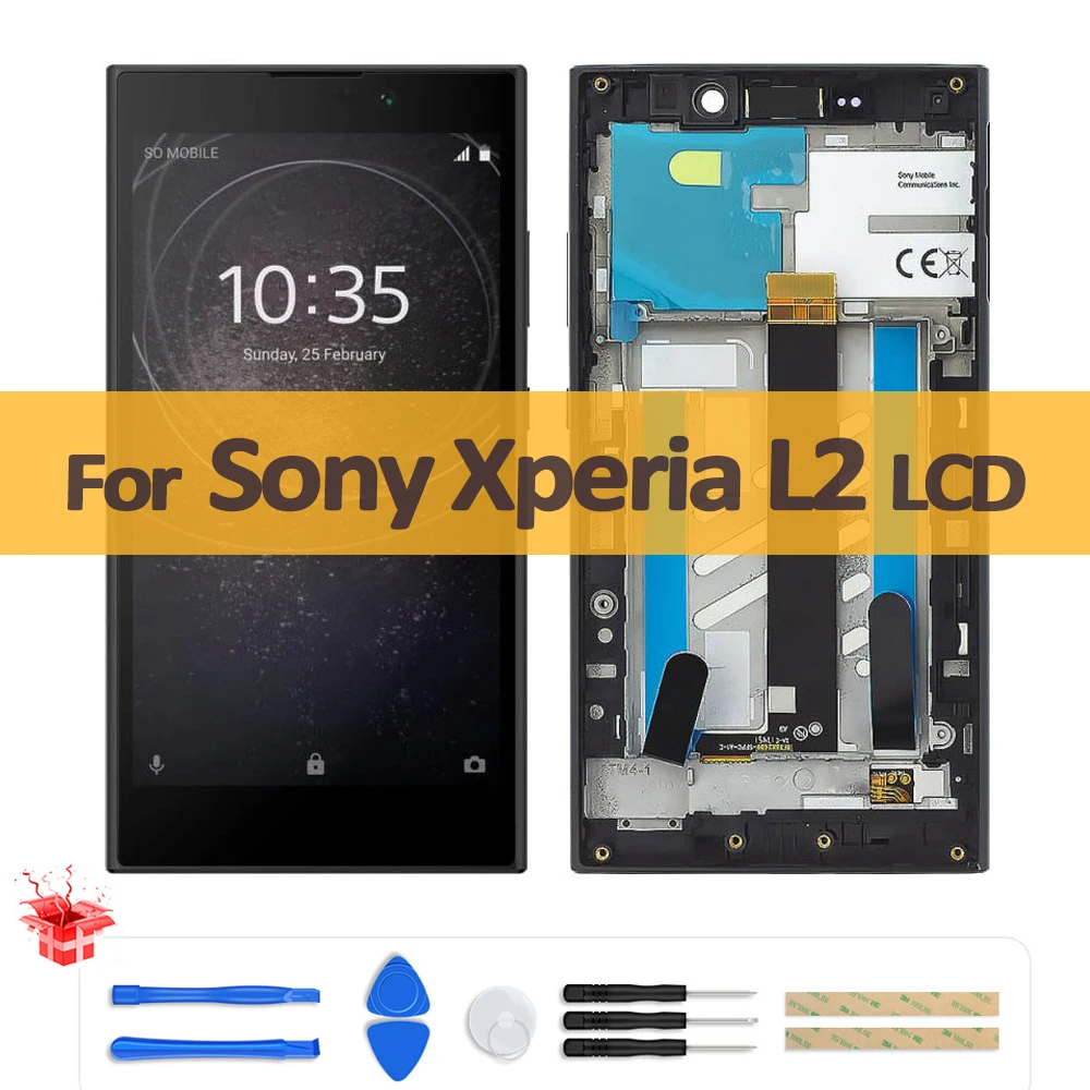 ต้นฉบับ5.5 "สำหรับ Sony Xperia L2จอแอลซีดีทัชสกรีนดิจิไทเซอร์อะไหล่สำหรับ Sony L2 H3311 H3321 H4331 H4311