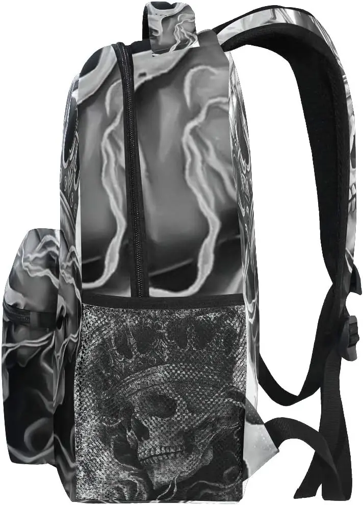 Backpacks Abstract Mexican Skull - Multi Function School College Canvas Book Bag Travel Hiking Camping Canvas Daypack