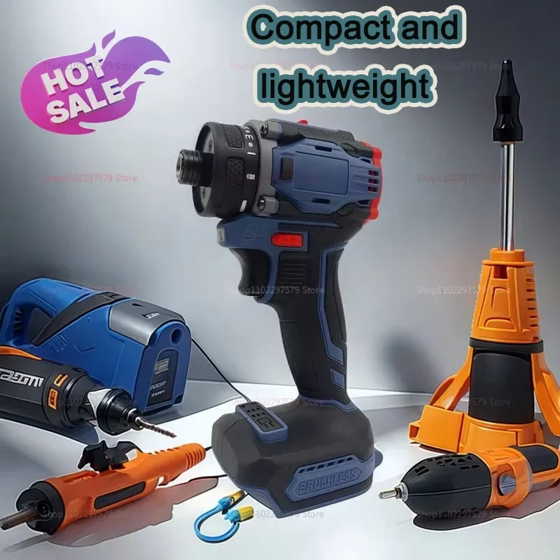 

4000rpm Brushless Electric Screwdriver Cordless Drill 21+1 Gear Two Speed for Makita 18V Battery DIY Home Renovation Tool