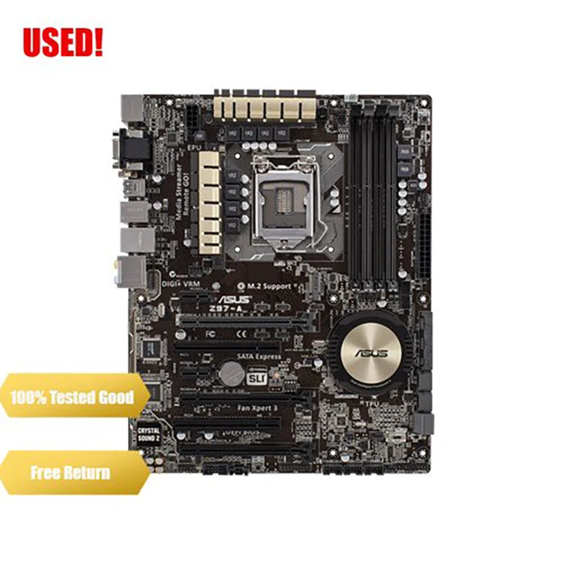 เมนบอร์ดเดสก์ท็อป Z97-A Asus Z97 LGA 1150สำหรับ Core i7 i3 DDR3 SATA3 USB3.0
