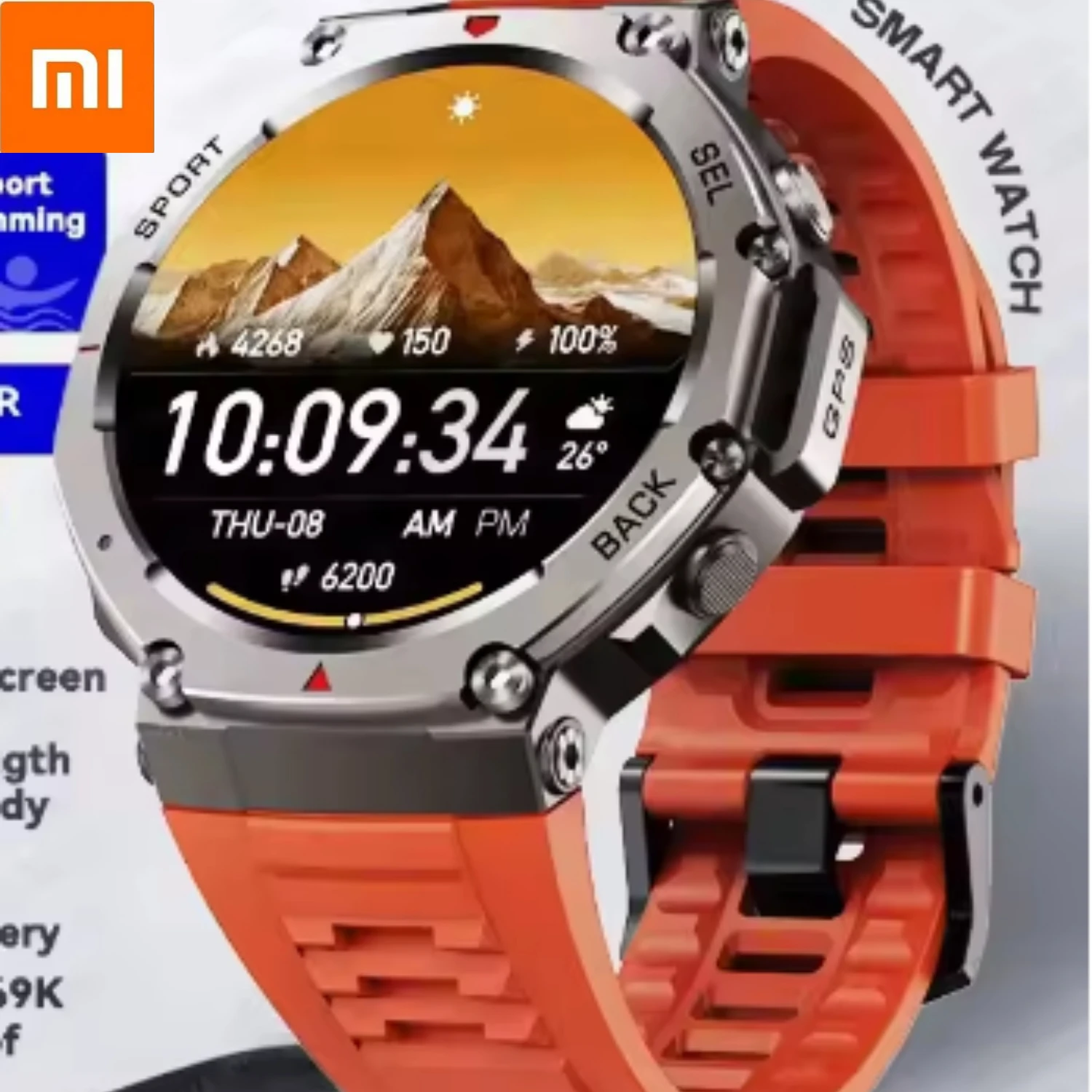

Xiaomi 2025 Новые T-Rex 3 GPS SmartWatch Ultra Men 10ATM IP69K Водонепроницаемые умные часы Компас Высотомер Барометрический браслет