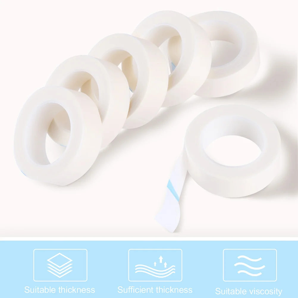 

12 Rolls Eyelash Isolation Tape White Non-Woven Lint Free Breathable Secure Adhesion for Eyelash Extension Professional Use