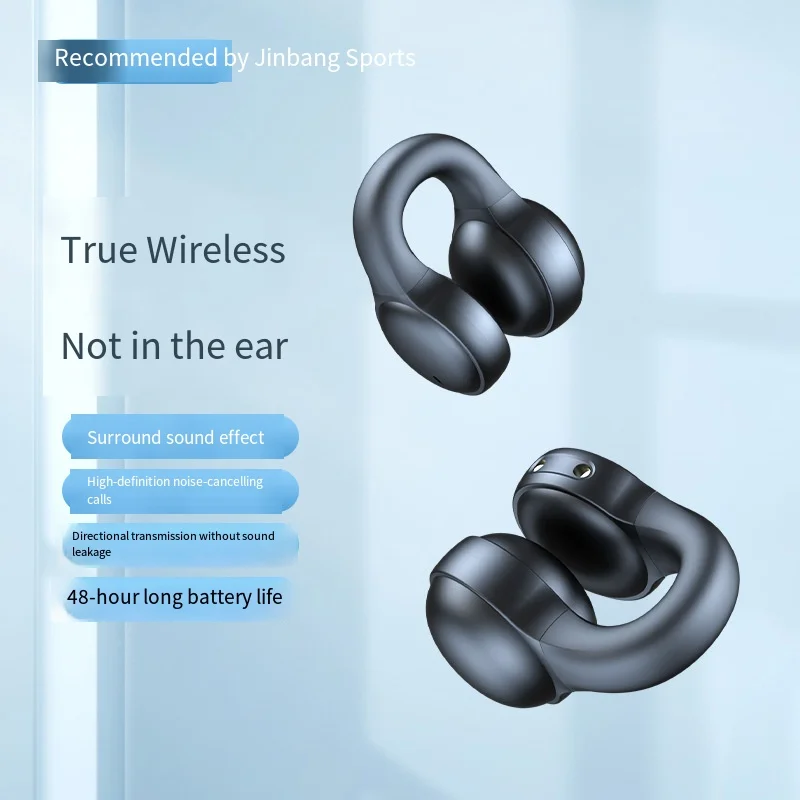 

Wireless bluetooth ear clip sports headset long battery life low latency wireless Bluetooth earphone