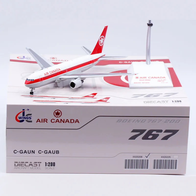 XX20208 Alloy Collectible Plane Gift JC Wings 1:200 Air Canada 'Polished' Boeing B767-200 Diecast Aircraft Jet Model C-GAUN