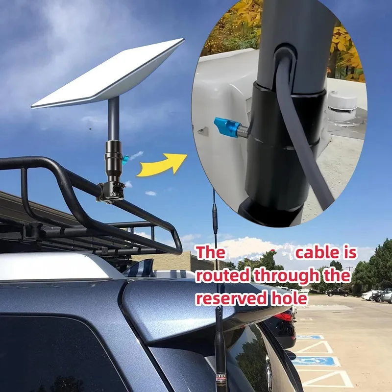 VANDESAIL Universal U-Bracket Mount for Starlink V2 Dish | Roof Mast to Pole Mounting Adapter for RVs, Yachts, and Houses