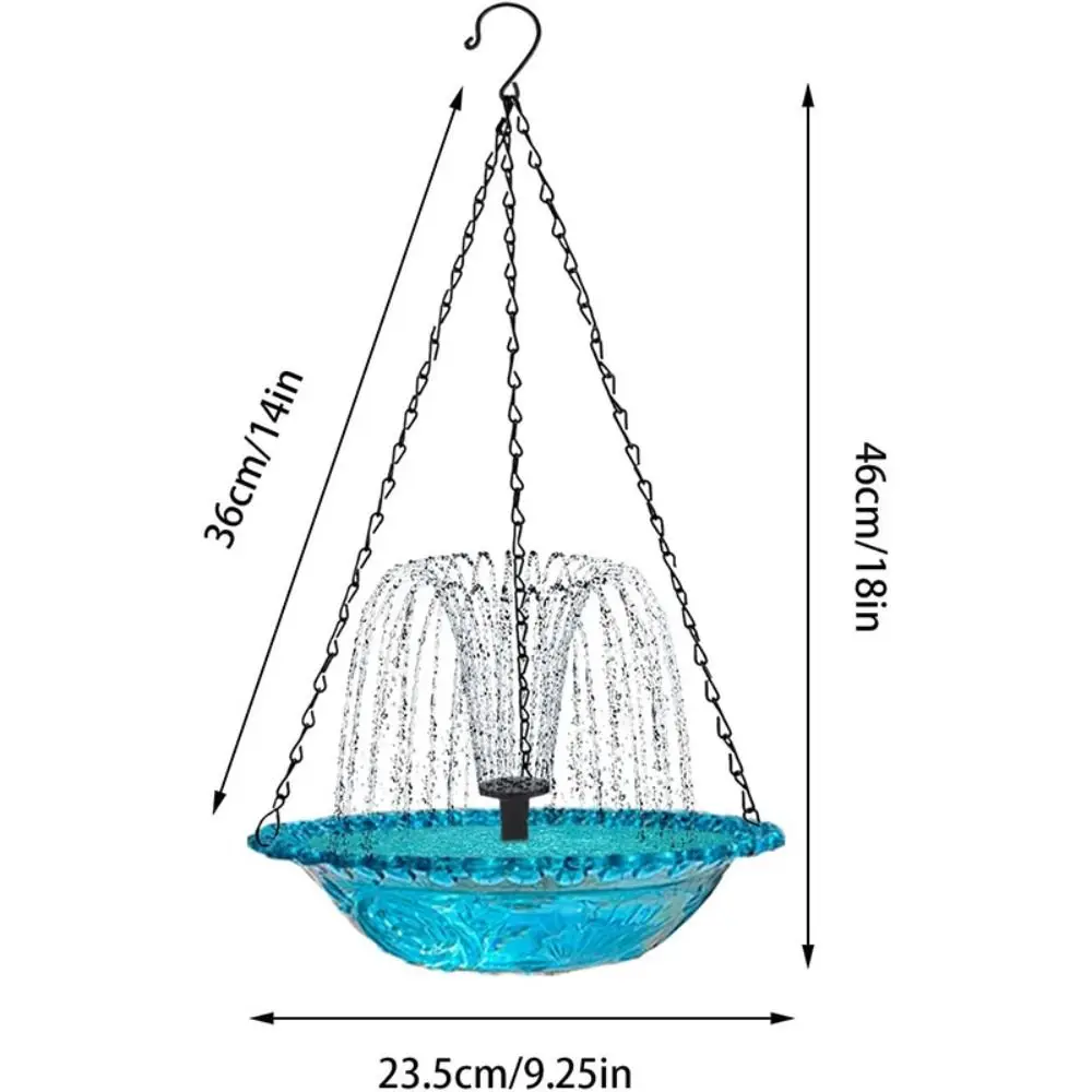 نافورة بلاستيكية لتغذية الطيور معلقة سعة كبيرة موزع مياه للطيور مريح ومتين لساحة شارب الطيور الطنانة #6