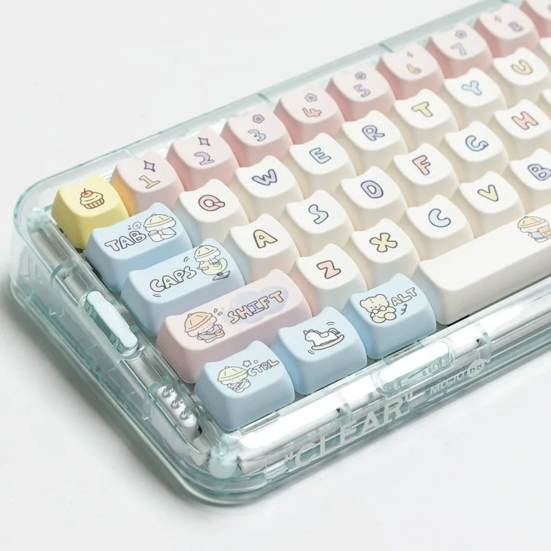 

Kindergarten Puppy Keycap MAO Cute MAC Heat Sublimation Compatible with Ningzhi HI75 HI8 99 104 F87 Keyboard Mouse Accessories