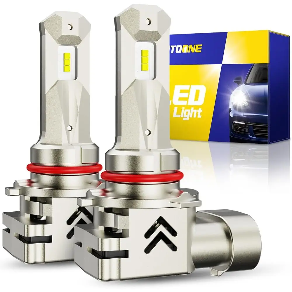 

Ultra-Bright 9005 HB3 LED Bulbs, 600% Brightness, 6500K Cool White, 60,000-Hour Life, Plug & Play, Fog Light Compatible, 2-Pack