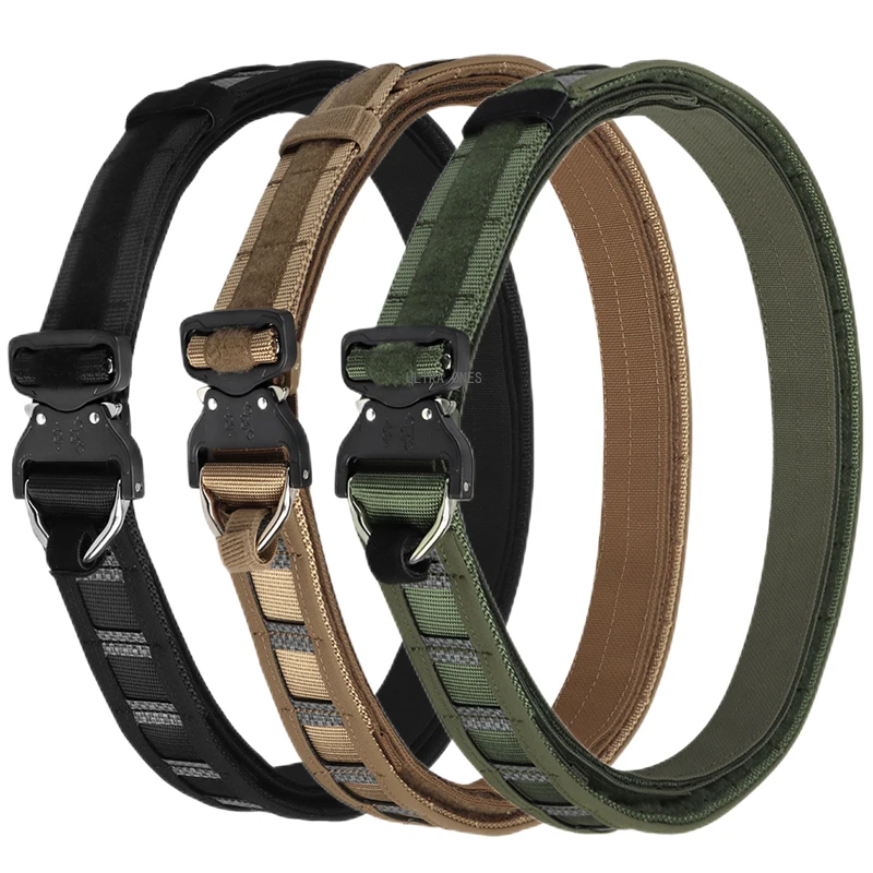 3-in-1タクティカルウエストベルト-モールハンティングシューティングcsゲームエアソフトバトルベルト-アウトドアスポーツハイキングキャンプヘビーデューティーガードル