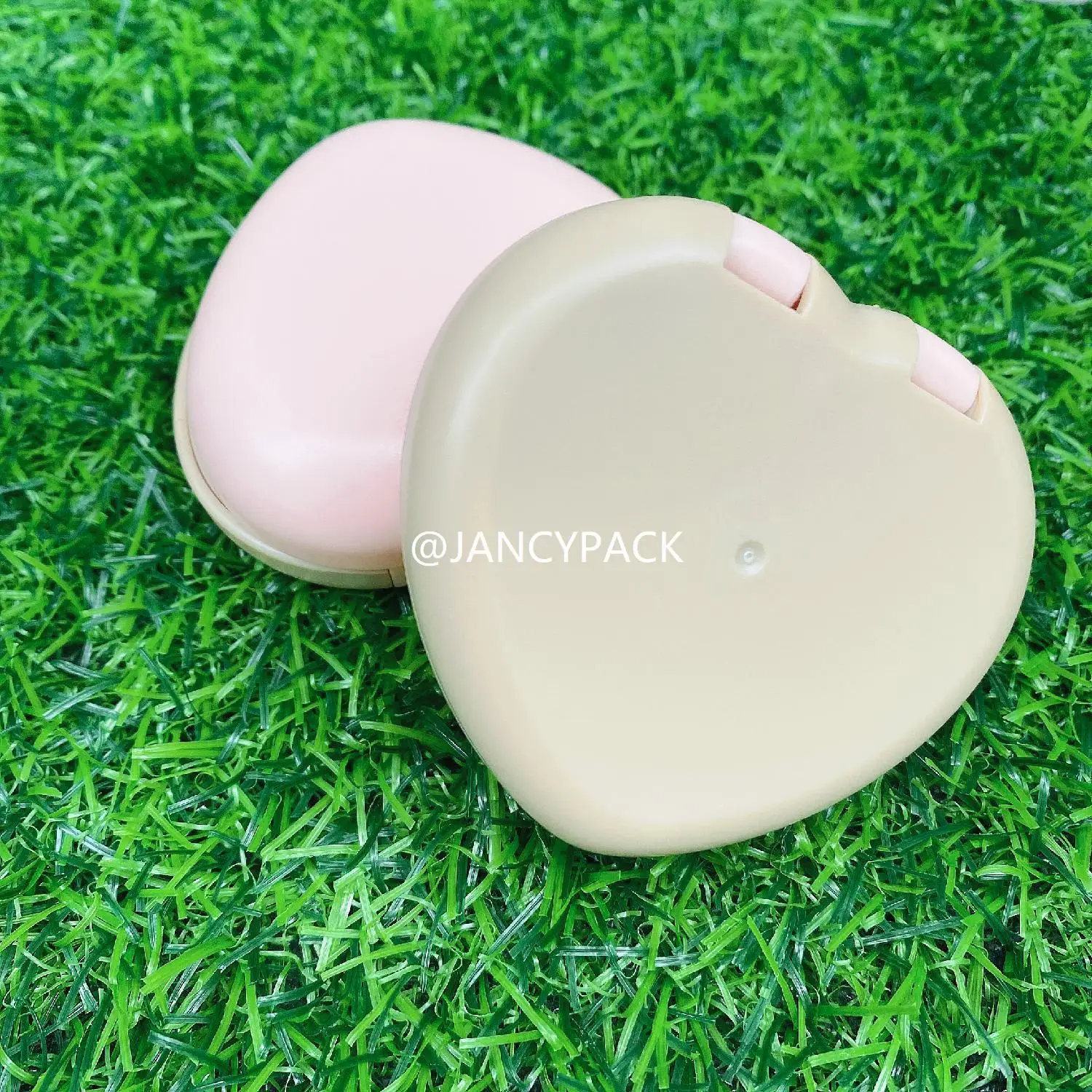 8g Nude heart shape empty lip tint case blusher highlighter storage jar