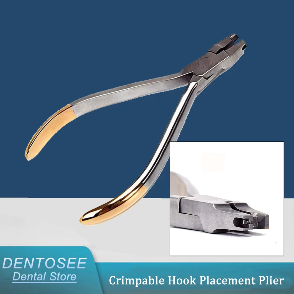 

Professional Dental Orthodontic Pliers, Stainless Steel Crimping Hook Placement Plier with Free Hook Clamp Forceps Tool