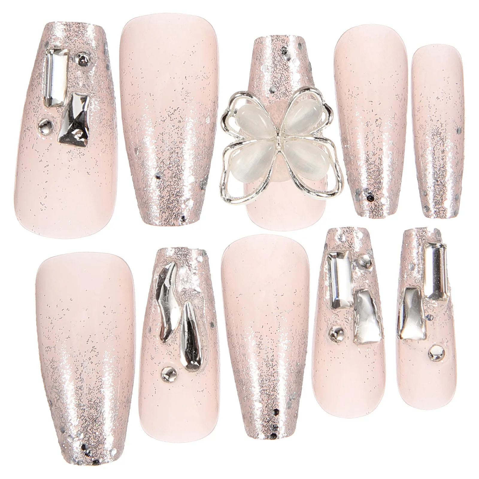 24 pçs imprensa em unhas mulheres cola em unhas dicas de unhas falsas manicure suprimentos resistente unhas falsas para elegante arte do prego