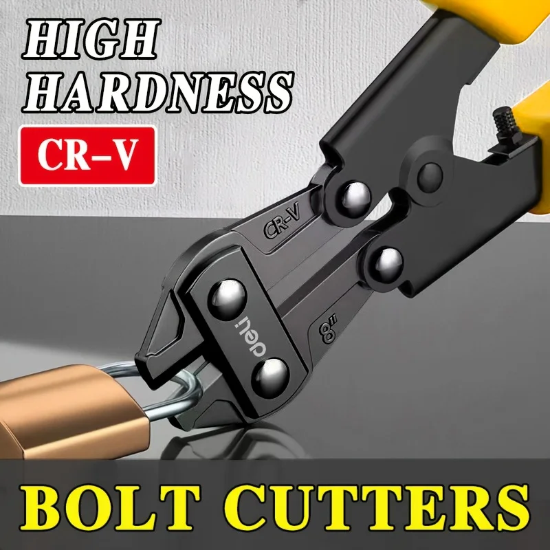Deli 8'' 200mm Wire Pliers Steel Bar Cutting Pliers Multi-functional Labor-saving Wire Shears Cutting Wire Breaker Scissors