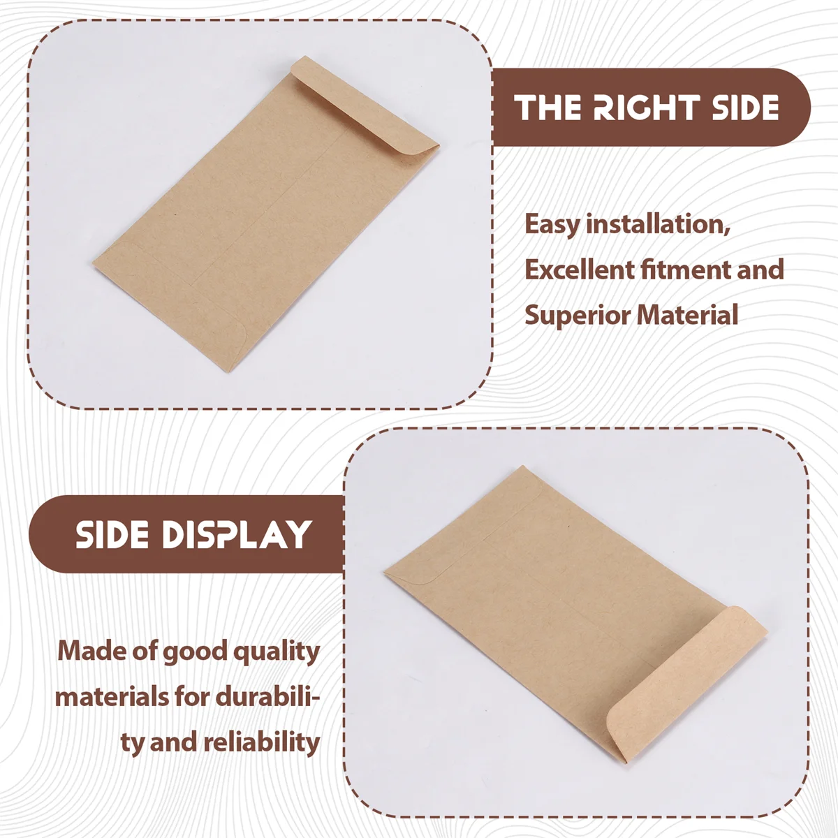 A010 100 szt. Brązowe torby kraftowe na nasiona, torby do hodowli, używane do przechowywania nasion, małych części, monet, biżuterii itp. (Około 6X11 cm)