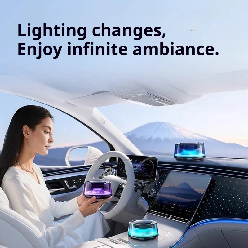 Y سنو ماونتن سيارة الناشر المرطب السيارات لتنقية الهواء مع مصباح ليد جبل فوجي جو سيارة المنزل الروائح الديكور #2