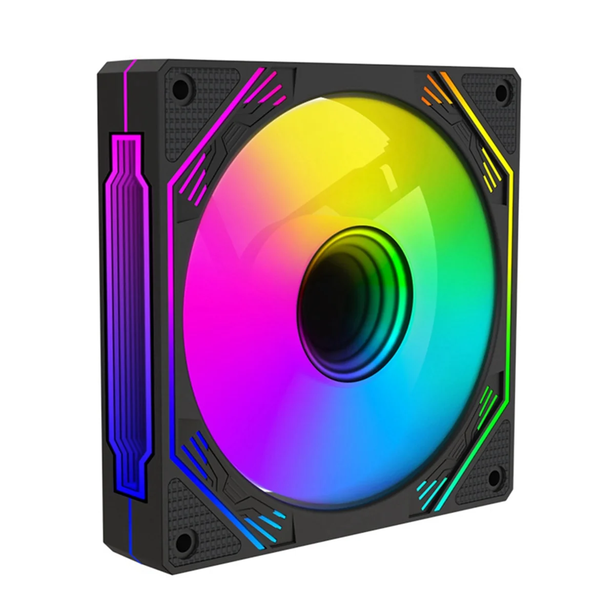 

Игровой шкаф RGB вентилятор шасси 120 мм 3D бесконечное зеркало бесшумный вентилятор прямой выдув ARGB + PWM 2 в 1