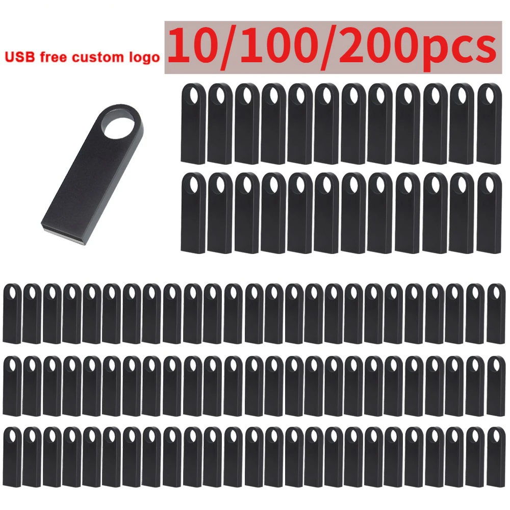 10/100/200PCS custom Pen Drive1GB 2GB 4GB 8GB 16GB 32GB 64GB High Quality Usb Stick2.0 memoria stick memory Flash Drive Pendrive