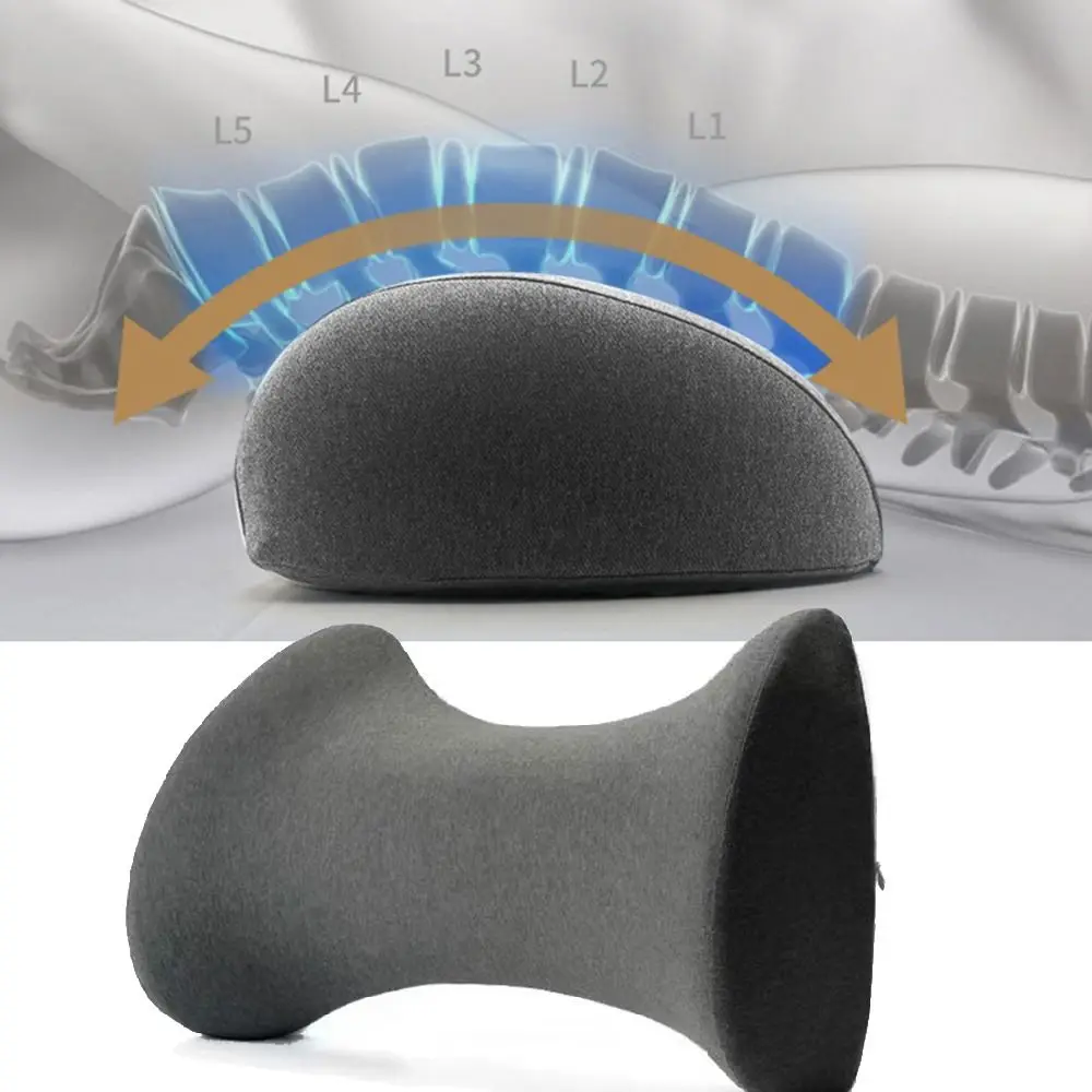

Поясничная подушка с высоким отскоком, съемная подушка для шеи из пены с эффектом памяти, удобная подушка для сна для защиты позвоночника для офисного кресла
