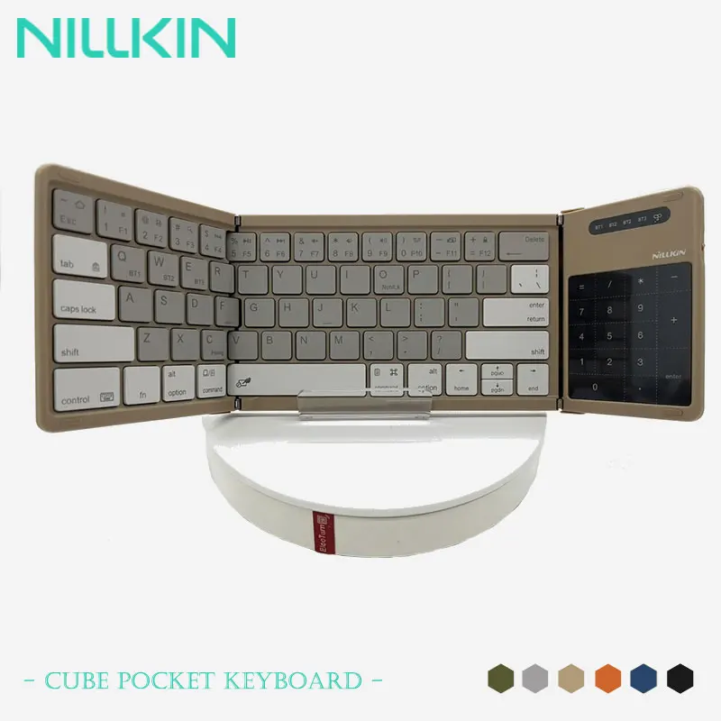 

NILLKIN Cube Pocket Keyboard Foldable Wireless Keyboard Touchpad Multi-Device Compatible Travel Office Non-Slip Eco-Friendly