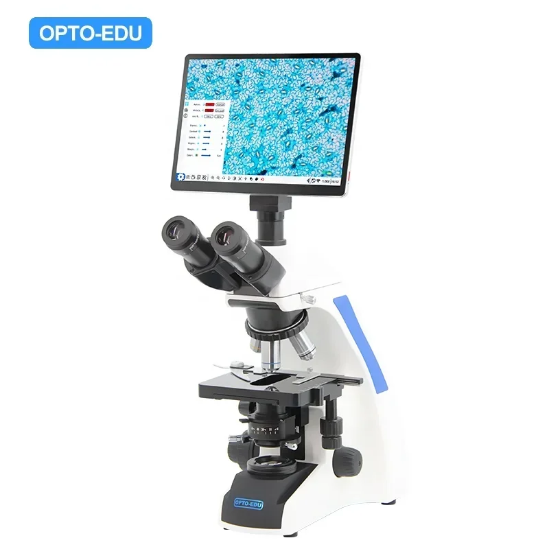 OPTO-EDU A33.1502 HD 8.0M 1000x Trinocular Biological Educational Video Digital Microscope With Lcd Screen