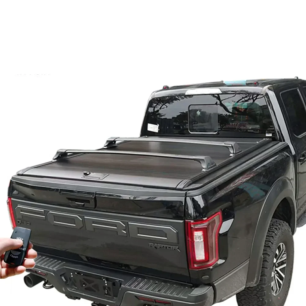 KSCPRO WATERPROOF ROLLER SHUTTER TONNEAU COVER AUTOMATIC ROLLER LID FOR DODGE RAM 1500 =DS DT FIT WITH BED RACK