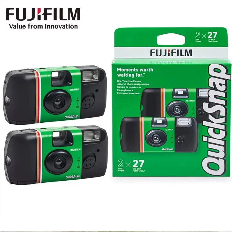 1-5 szt. Aparat fotograficzny Fujifilm QuickSnap Quick Fun, jednorazowy aparat na film, możliwość robienia 27 zdjęć z lampą błyskową, idealny na prezent urodzinowy. — zdjęcie produktu 5