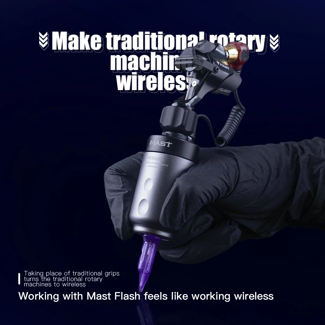 Mast Tattoo Battery-equipped Grip For Rotary Tattoo Machine Detachable For Cleaning Tattoo Battery Power Supply