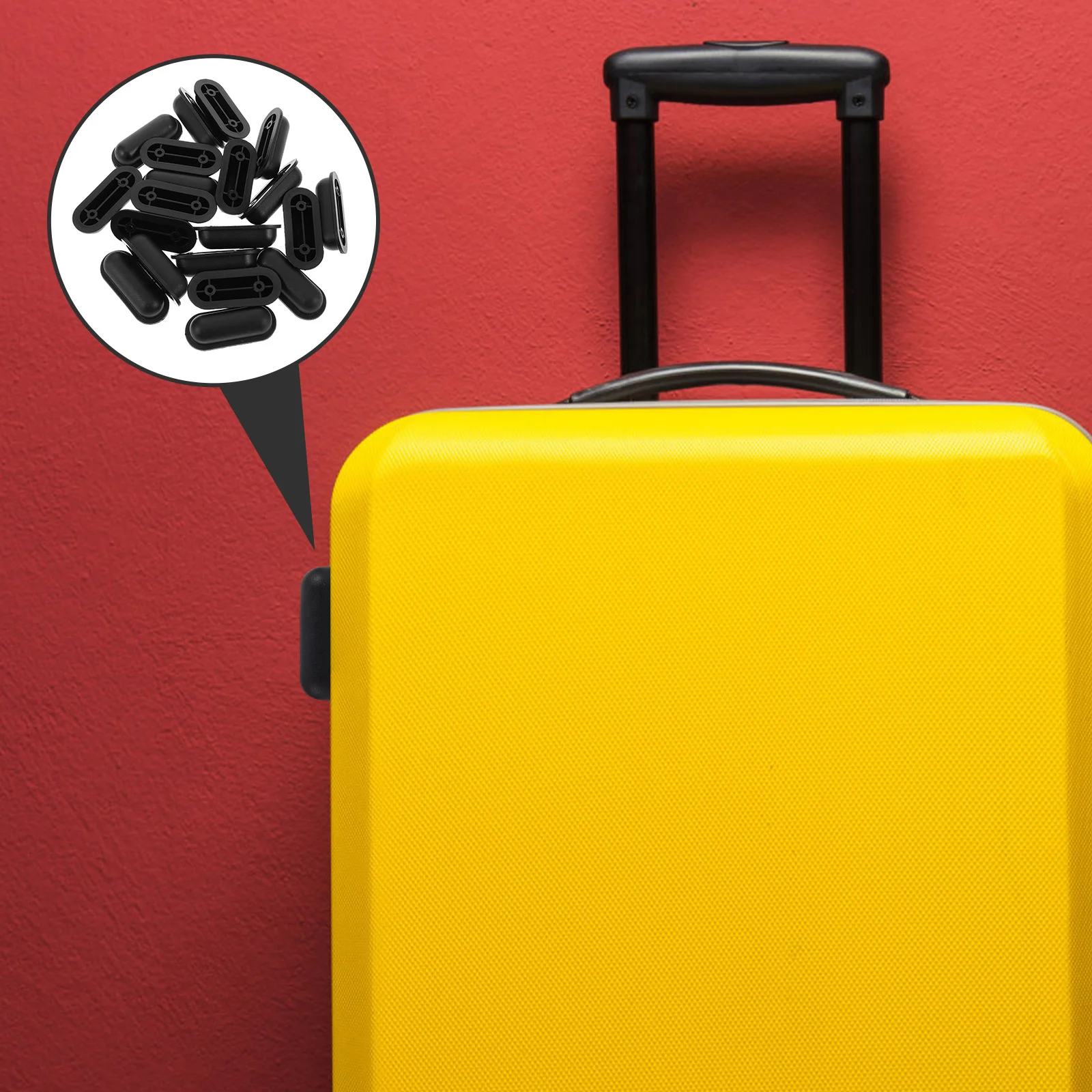 

20pcs Black Plastic Luggage Feet Pads Replacement For Suitcase Bottom Stand Feet Durable Baggage Foot Studs Travel Case Parts