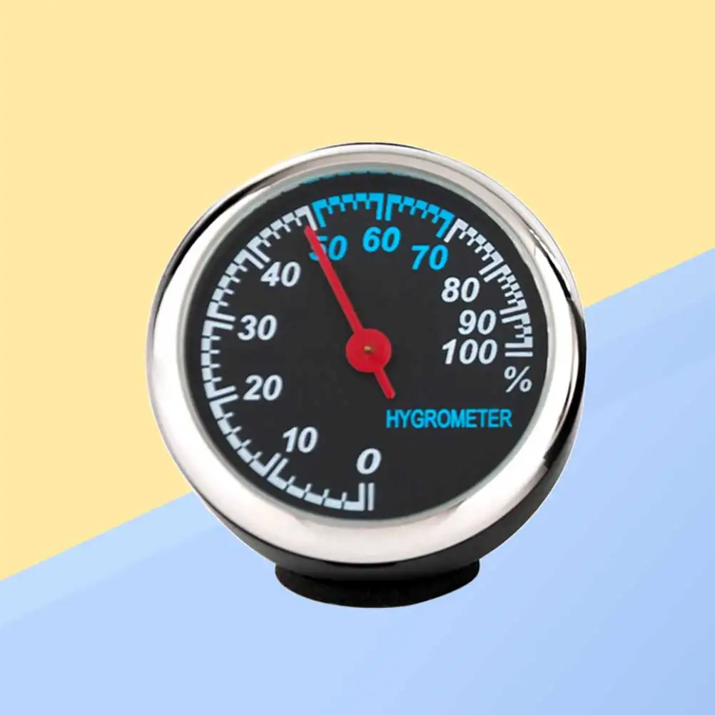 

Luminous Car Hygrometer Mechanical Metal Waterproof Anti-Rust Dashboard Thermometer Humidity Gauge Adhesive Tape Vent Mount