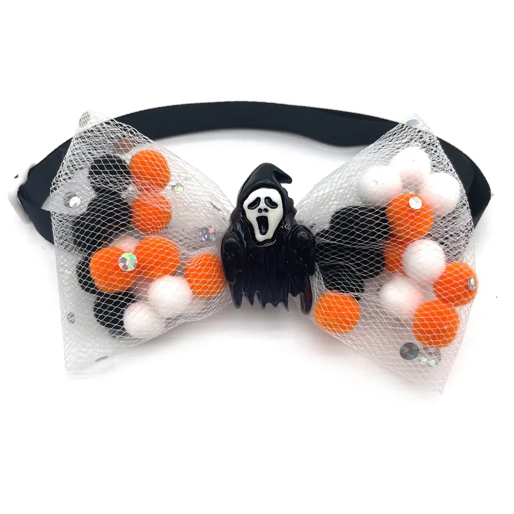 Yarn Ball Pet Dog Halloween Bow Tie Product for Small Dog Cat Bow Tie Dog Grooming Collars Supplies Dog Accessories