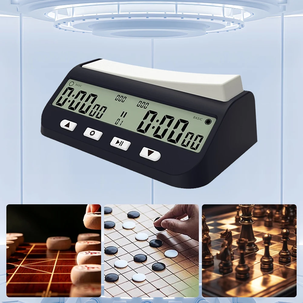 Digital Chess Timer with Basic  Delay and Positive Time Features Portable Digital Chess Clock for Board Games