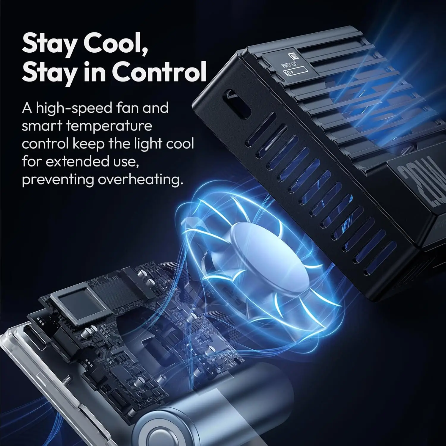 Ulanzi LE20 luces LED RBG fotografía vídeo luz de relleno luces para selfies iluminación de conferencias con ventilador más fresco para transmisión en vivo