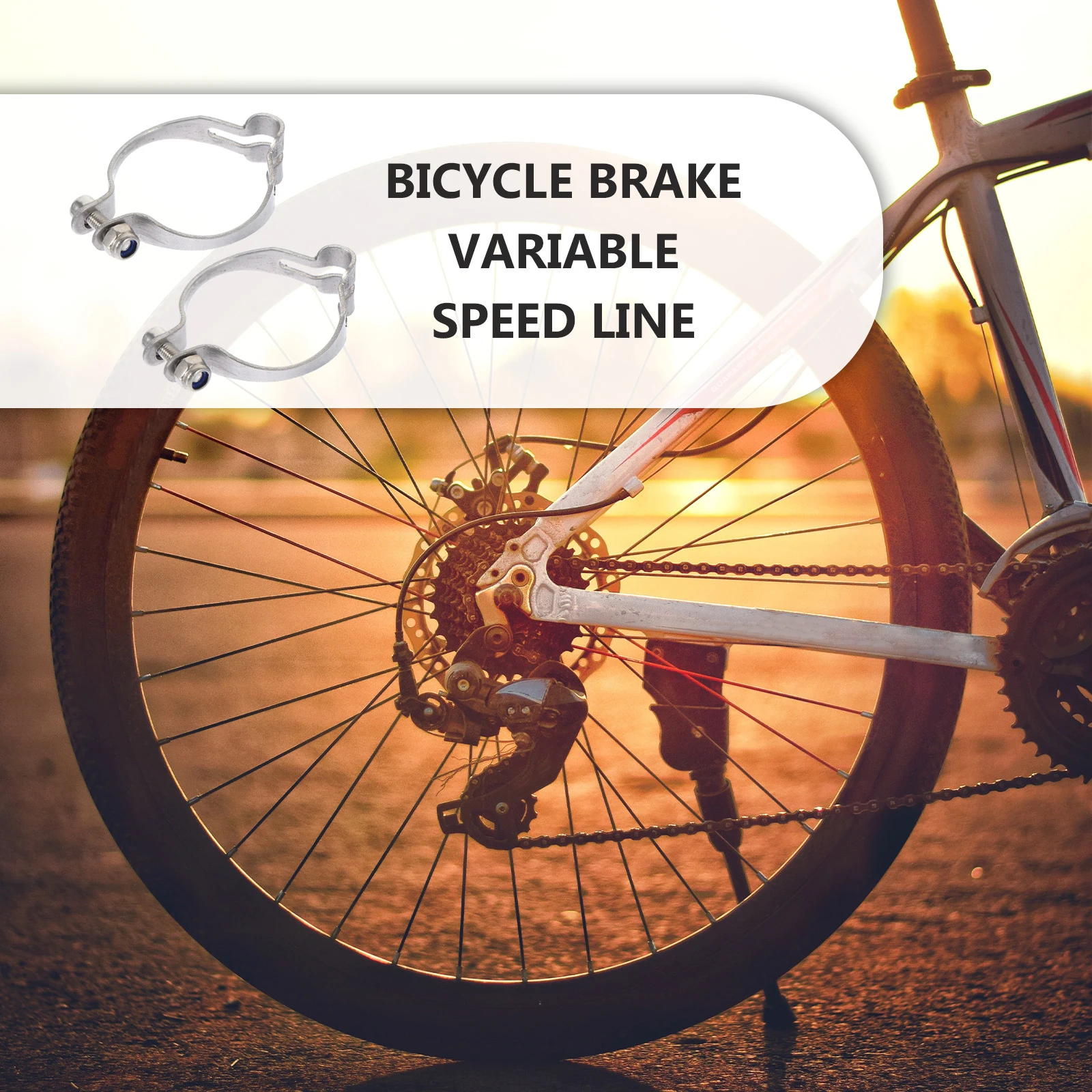 

2 Pcs Bicycle Brake Tube Clamp Bike Cable Clips Steel Wire Clasps Line Holder Lines