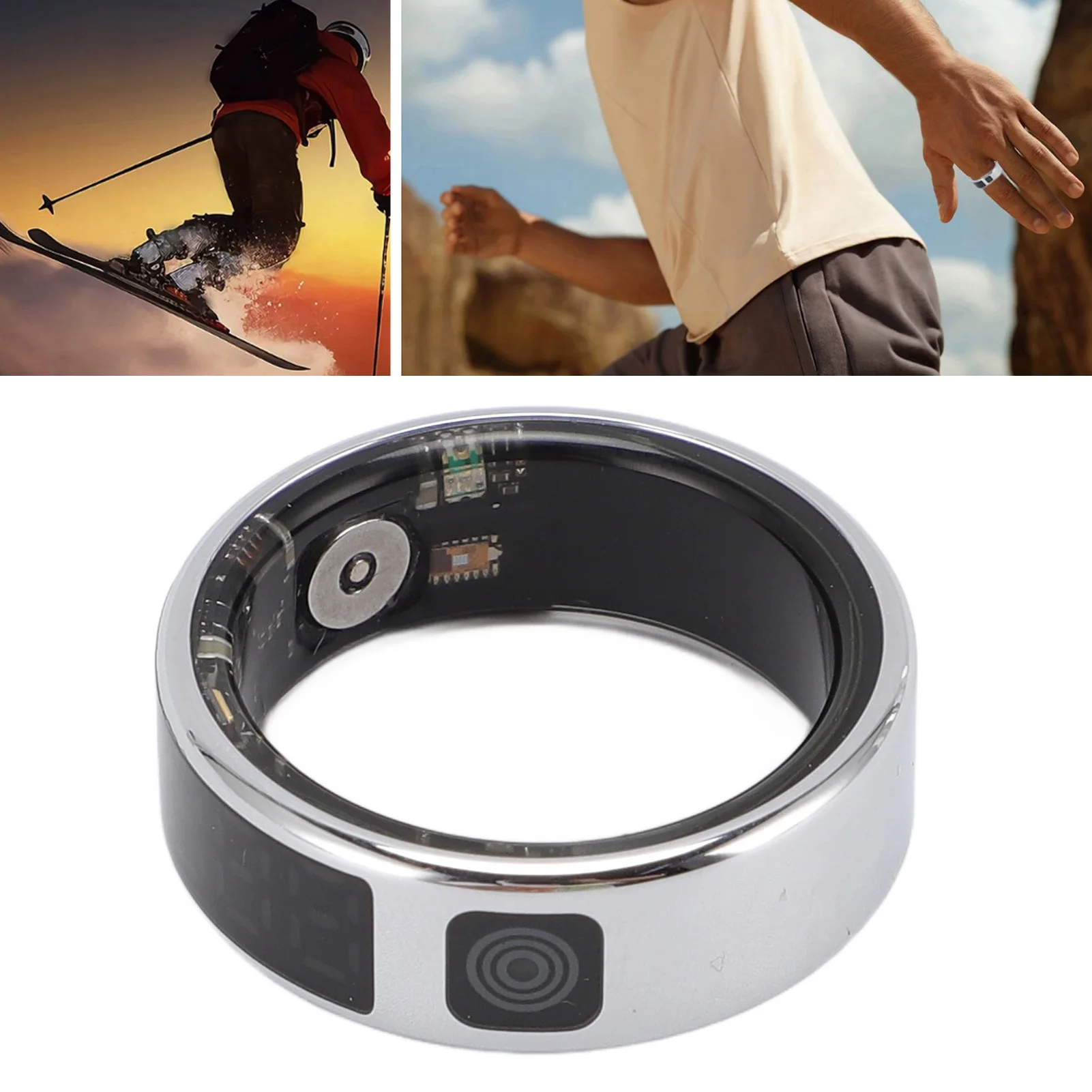 

Smart Ring Multifunctional Touch Screen IP68 Water Proof Wearable Fitness Ring for Cycling