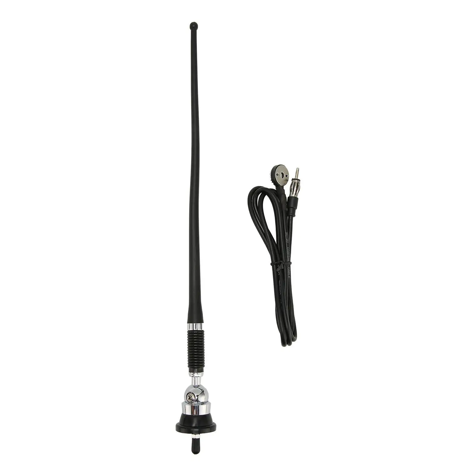 

Universal Car AM FM Radio Antenna with Built-in Amplifier - Soft Rubber Passive Antenna for vehicle Car Truck