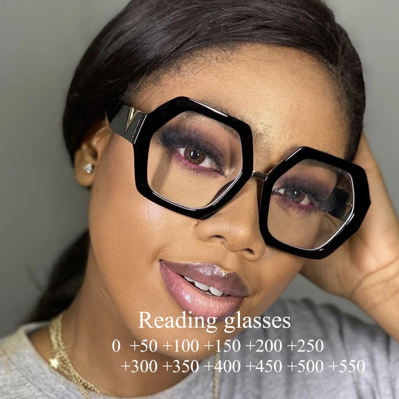 Luxury Oversized Square Eyeglass Frames For Men Fashion Reading Prescription Glasses High Quality Eyeglasses Eyewear