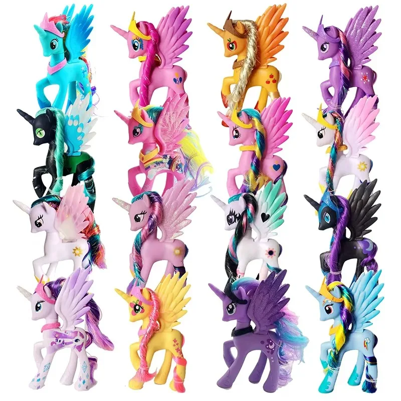 

14cm Original My Little Pony Action Figure Model Cartoon Anime Doll Cake Decoration Girls Collecting Classic Toys Kids Gifts