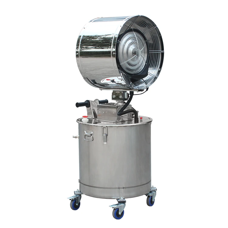 لتبريد الفناء/بخاخ خارجي مروحة تبريد زراعية ترطيب مروحة التغشية التخييم اليد دفع المنقولة الفولاذ المقاوم للصدأ