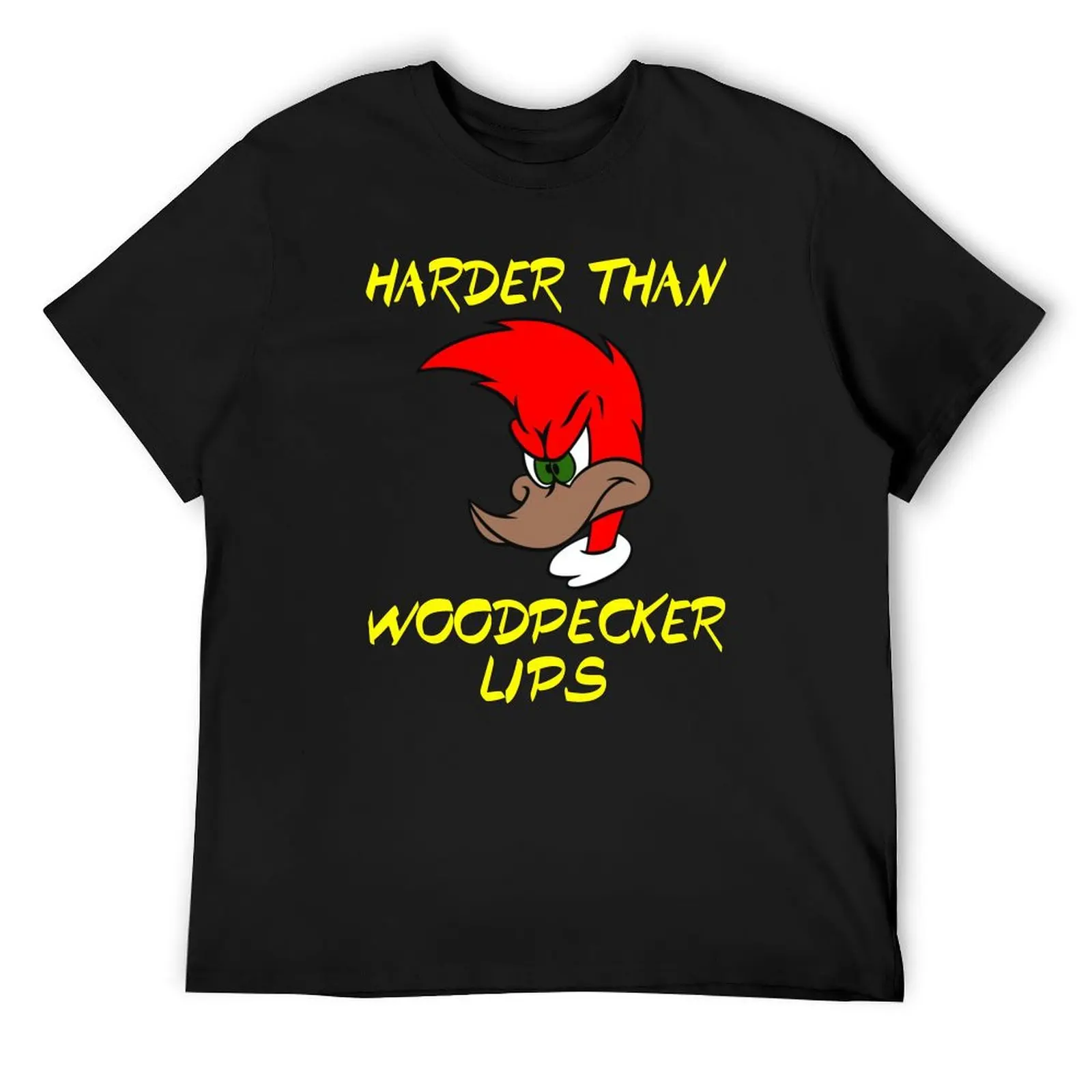 

Harder than woodpecker lips T-Shirt new edition rapper graphic tees Aesthetic clothing Louboutins Men's clothing