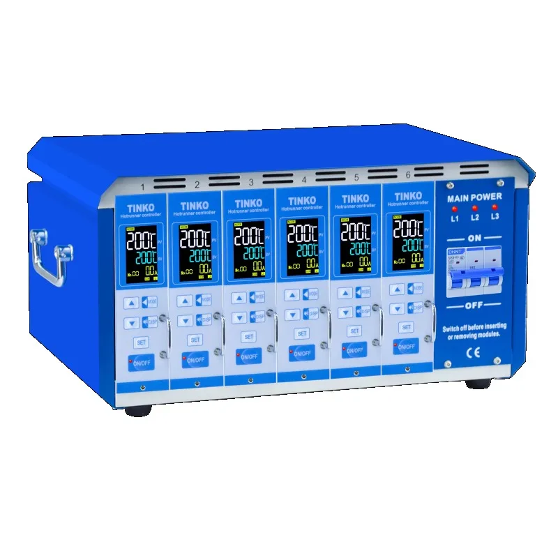 6 Zone LCD Display  Pid Hot Runner Temperature Control Box Using for Plastic Injection Mold