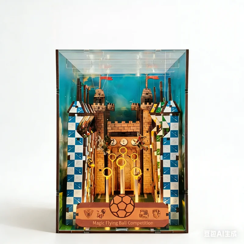 OUZEY Magic Sports DIY 3D-puzzel - Creatieve zwerkbal Boekenhoekje Boekenplank Decor, Handgemaakte modelkit voor tieners en volwassenen