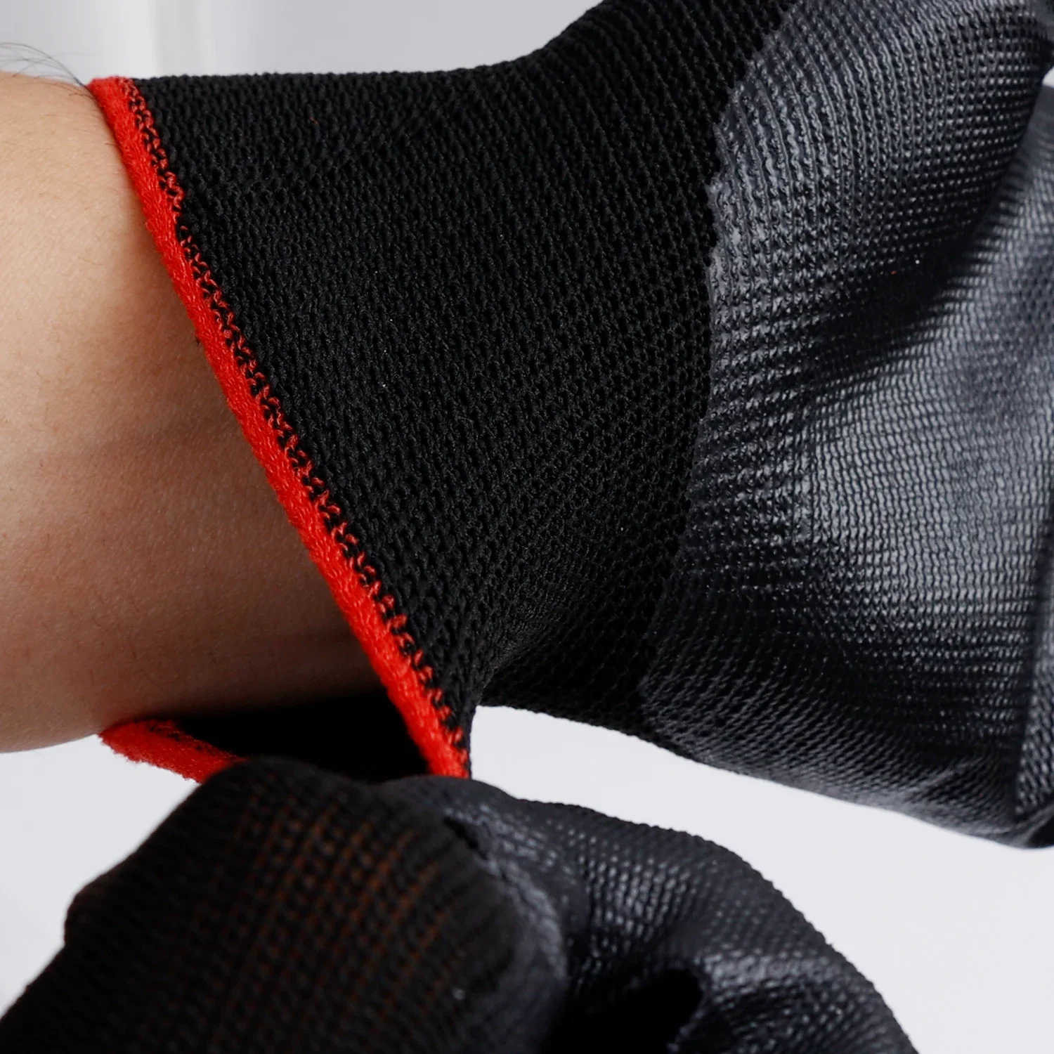 Homework Gloves Modern Black Touch Screen Wear-resistant Nitrile Work Gloves Safety Non-slip Carpenter Repairman Supplies Mitten